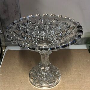 Vintage Crystal Sandwich Star Pattern Circa 1850